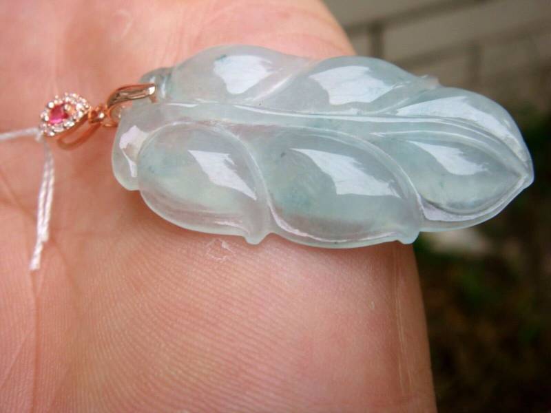 40 Mm Jadeit Zertifiziert 100% Natürlich Unbehandelt Klasse A Eisdurchlässige Blumenblatt W Silber Anhänger Edelstein 1014 von tiantianjadeite