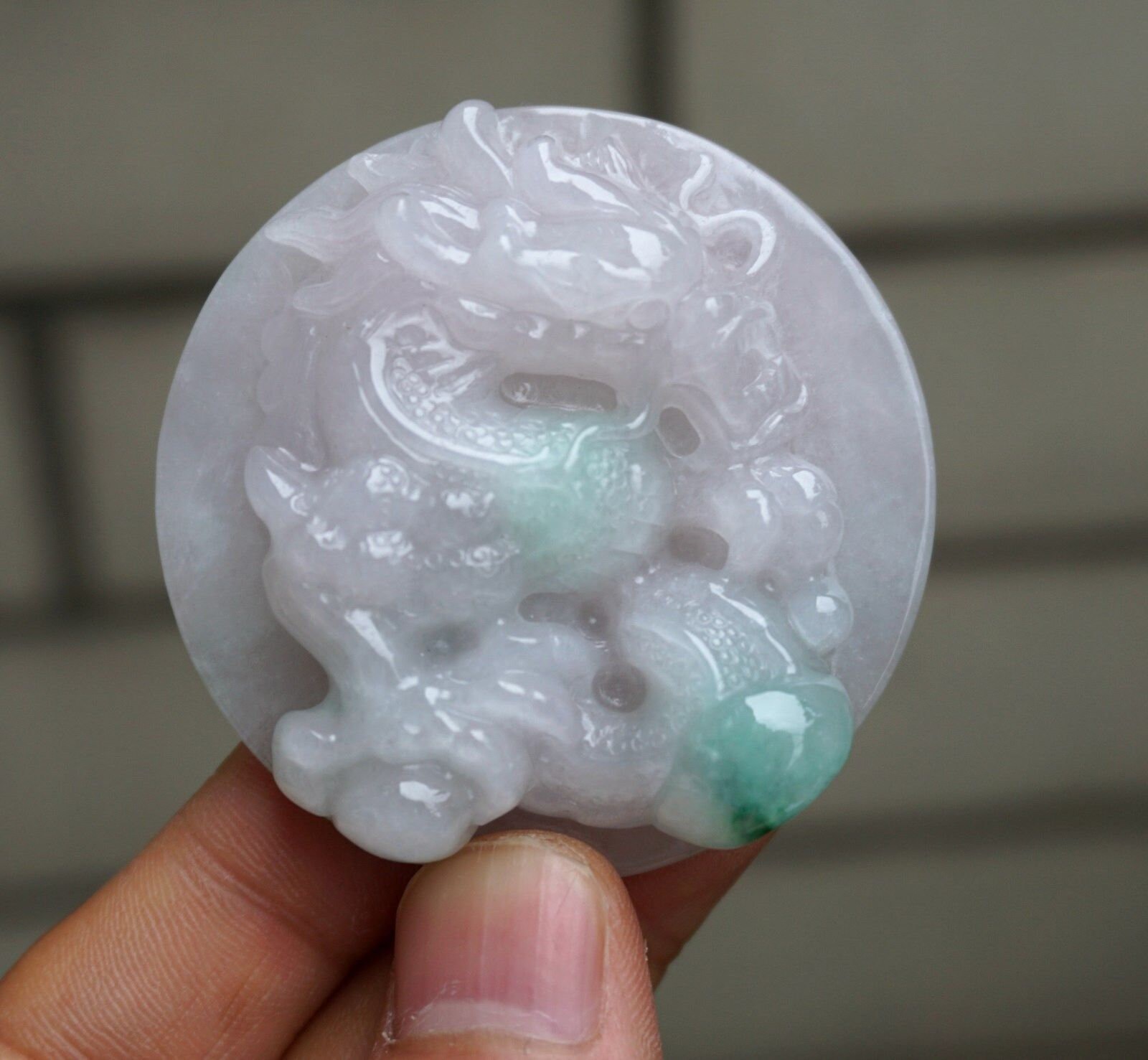 53 Mm Jadeit Zertifiziert 100% Natürlich Unbehandelt Grad A | Typ A Hellgrün Drachen Spucken Perlen Anhänger Gemstone7387 von tiantianjadeite