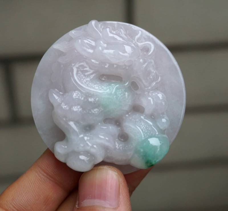 53 Mm Jadeit Zertifiziert 100% Natürlich Unbehandelt Grad A | Typ A Hellgrün Drachen Spucken Perlen Anhänger Gemstone7387 von tiantianjadeite