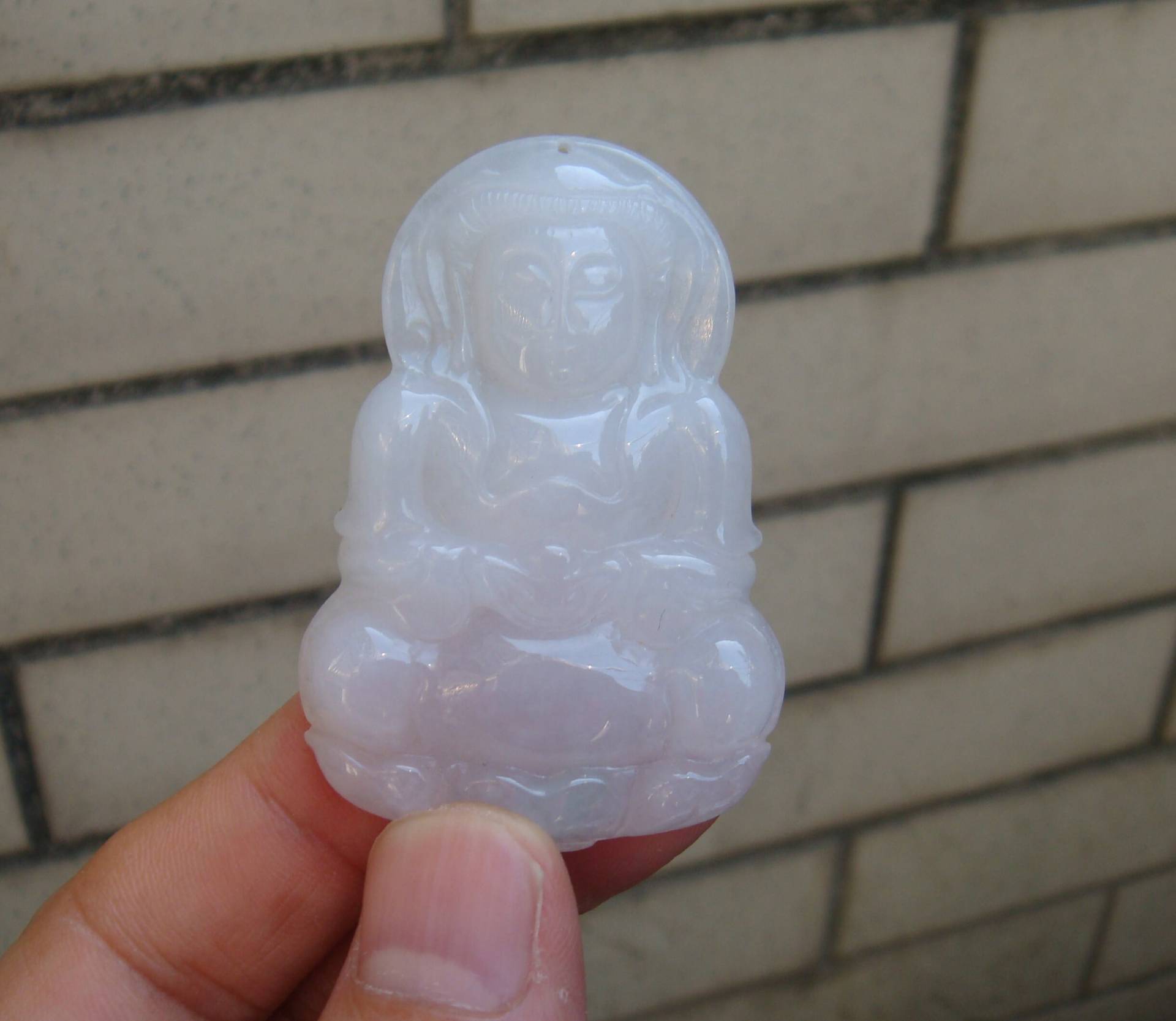 54 Mm Eisiger Jadeit Zertifiziert 100% Natürlich, Unbehandelt Grad A Geschnitzt Kwanyin Guanyin Bodhisattva Anhänger Edelstein 3728 von tiantianjadeite