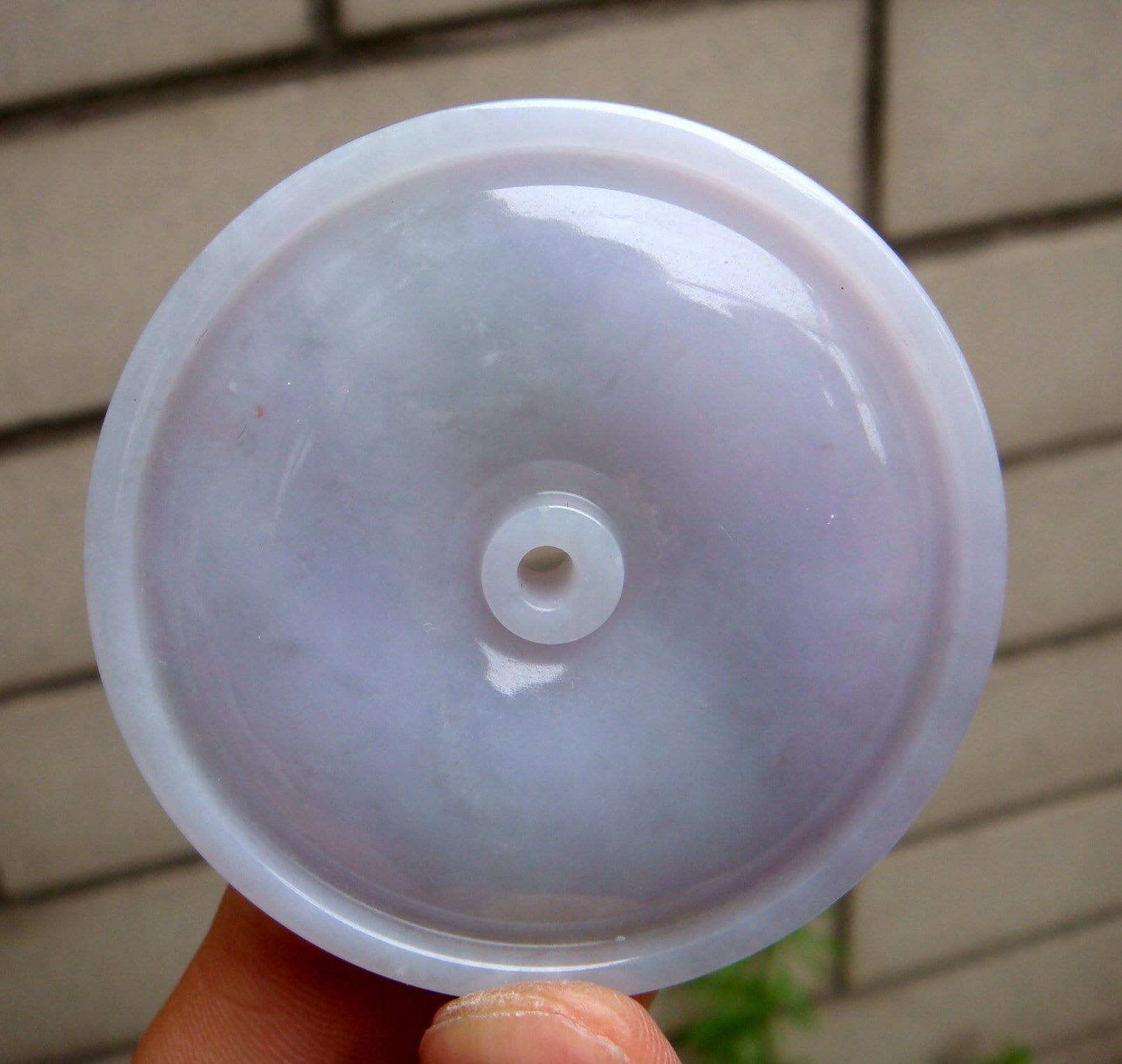 54 Mm Jadeit Zertifizierte Natürliche Unbehandelte Klasse A Typ Lavendel Handgemachter Geschnitzter Sicherheitskreis Donut Anhänger Edelstein 997 von tiantianjadeite