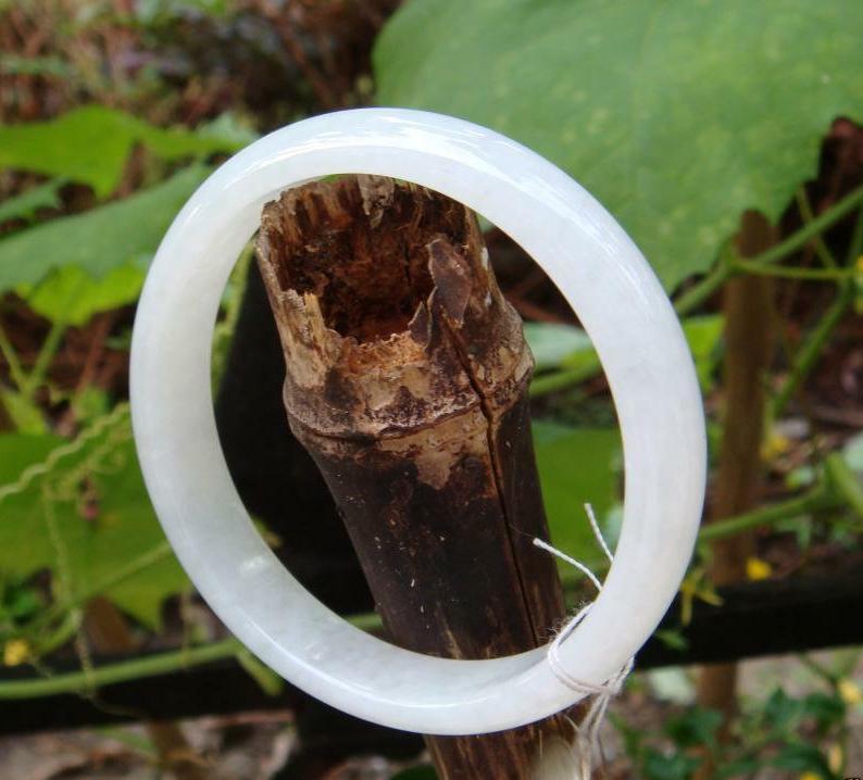 57, 5 Mm | 2, 26 " Armreif 100% Natürliche Unbehandelte Klasse A Eisdurchlässige Jadeit D-Förmige Geschnitzte Edelstein No.64." von tiantianjadeite