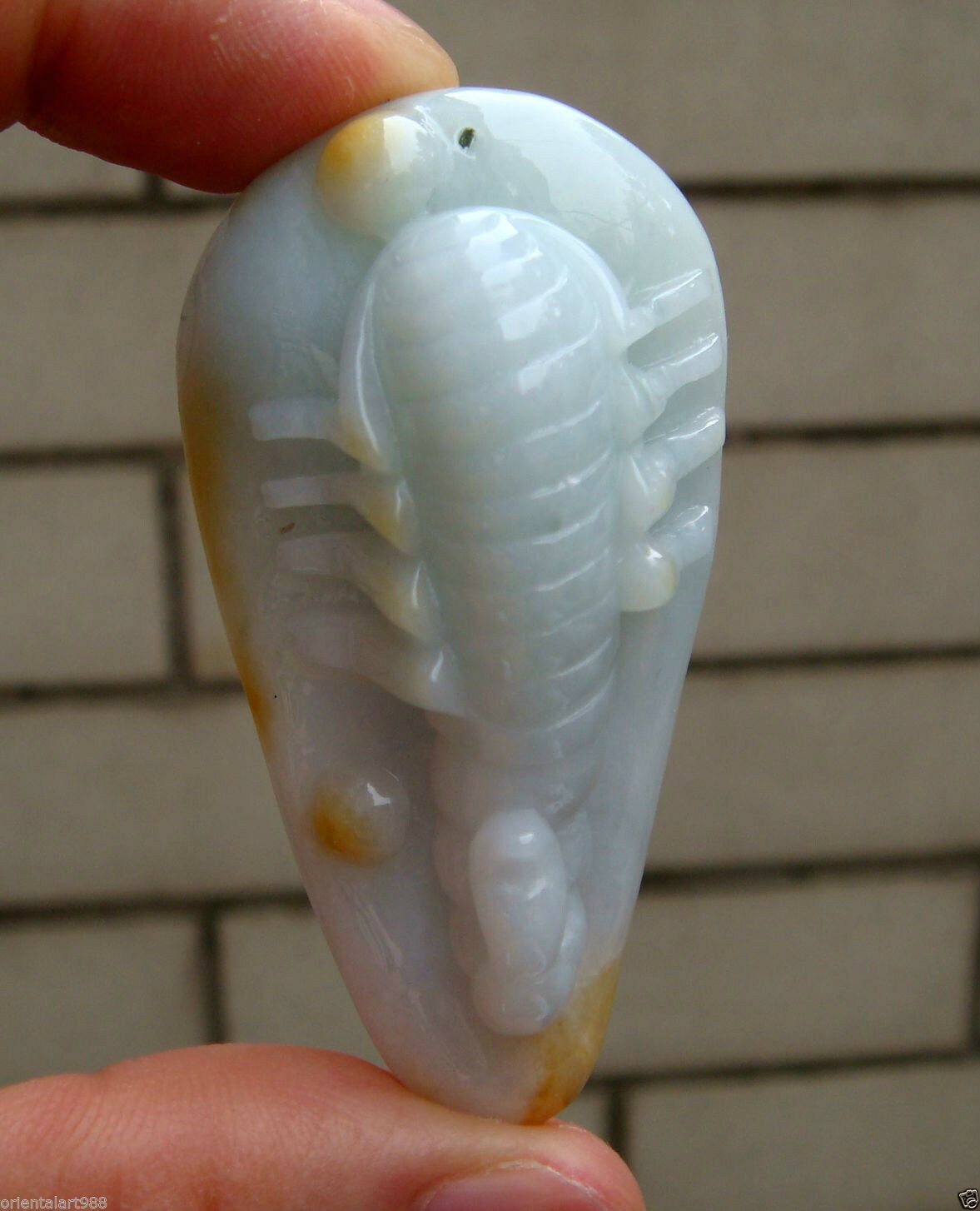 57 Mm Jadeit Zertifiziert 100% Natürlich Unbehandelt Grad A | A-Typ Handgemachter Geschnitzter Skorpion Anhänger Edelstein 4496 von tiantianjadeite