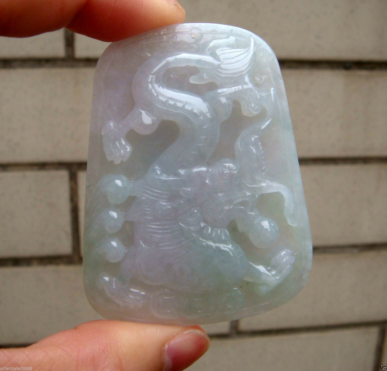 60 Mm Eisiger Jadeit Zertifiziert 100% Natürlich, Unbehandelt Grad A Grün Handgemachte Dragon Ruyi Münze Anhänger Edelstein von tiantianjadeite