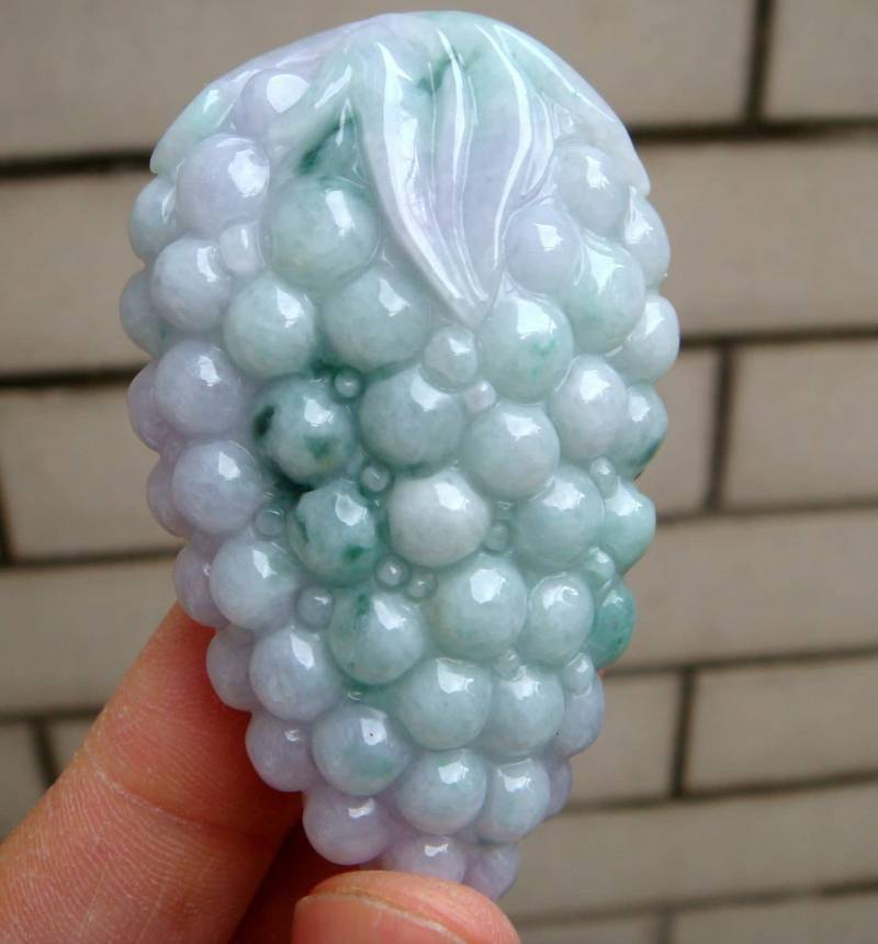 60 Mm Jadeit Zertifiziert 100% Natürliche Unbehandelte Handgemachte Geschnitzte Weinblatt Anhänger Halskette Edelstein von tiantianjadeite