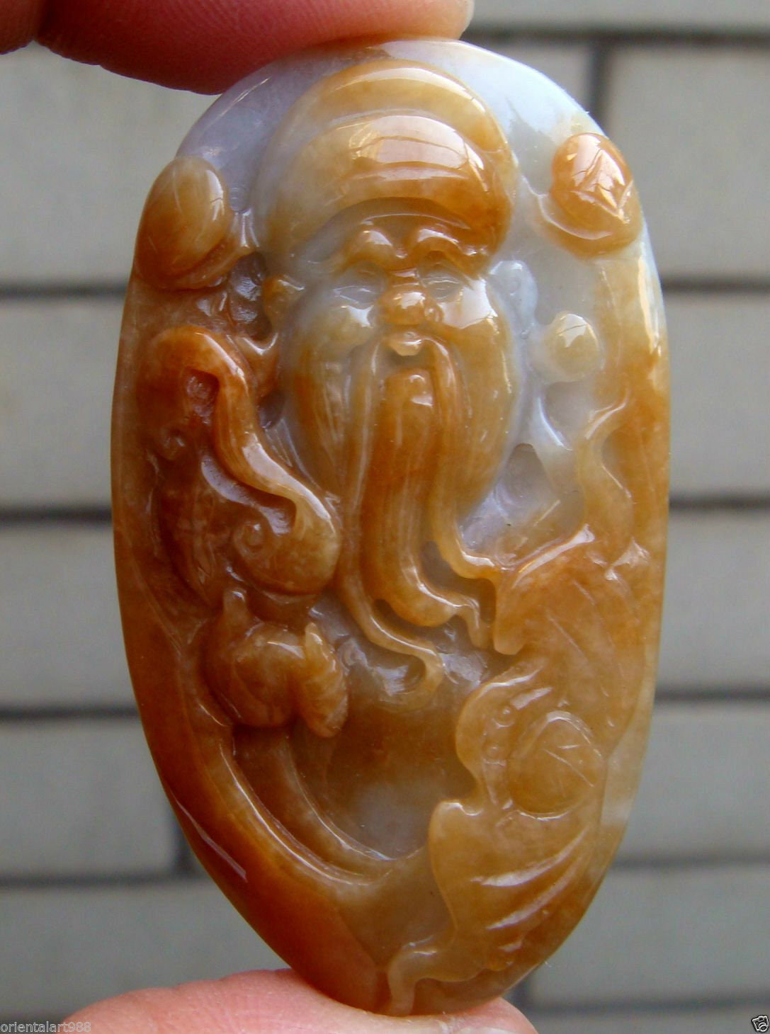 60 Mm Jadeit Zertifizierte Natürliche Unbehandelte Klasse A Gelb Handgemachter Geschnitzter Gott Des Reichtums Ruyi Bat Anhänger Edelstein 3041 von tiantianjadeite