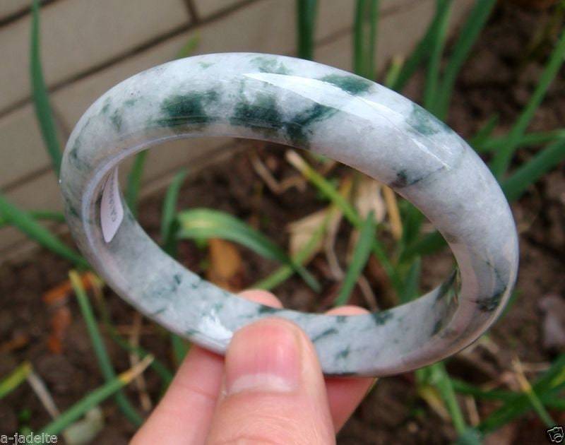 Jadeit 59, 1 Mm | 2, 33 " Armreif Zertifizierter Unbehandelter Grad A Floral Blau Geschnitzter Edelstein 97 von tiantianjadeite