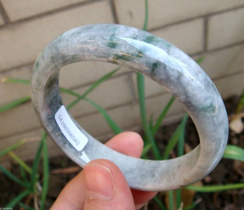 Jadeit 59, 9 Mm | 2, 36 " Armreif Zertifiziert 100% Natürlich, Unbehandelt Grad A Typ Floral Blau Hand Geschnitzten Armreifedelstein 62." von tiantianjadeite