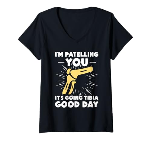 Damen Ich patelling you its going tibia good day Design T-Shirt mit V-Ausschnitt Damen Ich patelling you its going tibia good day Design T-Shirt mit V-Ausschnitt von tibia good day Design