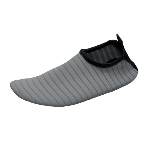 ticticlily Badeschuhe Damen Slip on Barfußschuhe Breathable Badelatschen Leicht Barfuss Schuhe Wasserschuhe für Beach Pool Surfen Yoga D Grau 38/39 EU von ticticlily