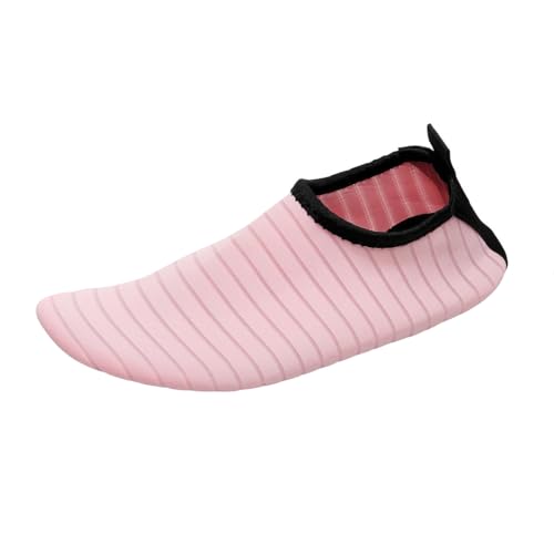 ticticlily Badeschuhe Damen Slip on Barfußschuhe Breathable Badelatschen Leicht Barfuss Schuhe Wasserschuhe für Beach Pool Surfen Yoga D Rosa 36/37 EU von ticticlily