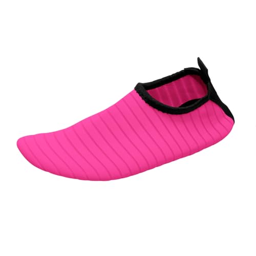 ticticlily Badeschuhe Damen Slip on Barfußschuhe Breathable Badelatschen Leicht Barfuss Schuhe Wasserschuhe für Beach Pool Surfen Yoga D Rose Rot 36/37 EU von ticticlily