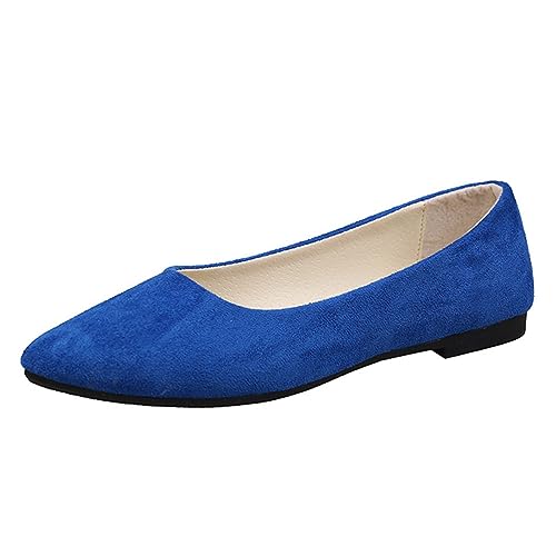 ticticlily Ballerinas Damen Elegant Flache Schuhe Super Weiche Und Bequeme Ballerinas Flats Schuhe Damen Klassische Einfarbig Ballerinas Geschlossene Ballerinas mit Komfort Innensohle A Dunkelblau 38 von ticticlily