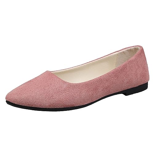 ticticlily Ballerinas Damen Sportlich Ballerina Bequeme Slip Ons Flach A Rosa 39 von ticticlily