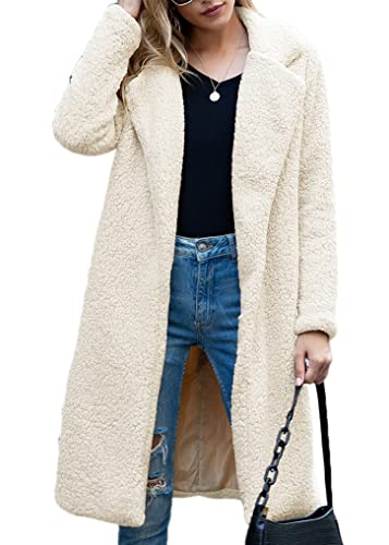 ticticlily Cardigan Mantel Damen Lang Plüschmantel Fleece Wollmantel Casual Elegant Weich Sherpa Jacke Winterjacken Herbstjacke Coat Jacket Winter Frühling Einfarbig A Beige L ticticlily Cardigan Mantel Damen Lang Plüschmantel Fleece Wollmantel Casual Elegant Weich Sherpa Jacke Winterjacken Herbstjacke Coat Jacket Winter Frühling Einfarbig A Beige L von ticticlily