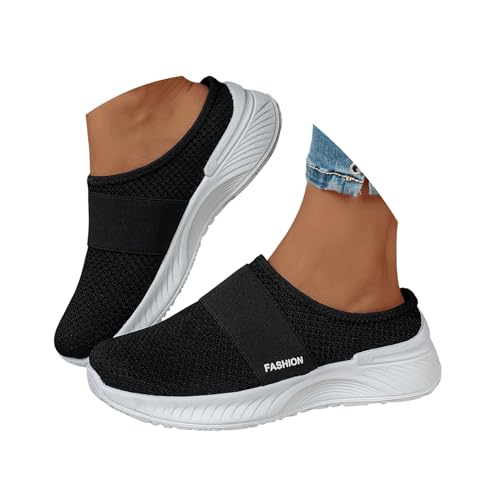 ticticlily Clogs Damen Hausschuhe Wanderschuhe Mesh Atmungsaktiv Slip On Outdoor Walkingschuhe A Schwarz 37 EU von ticticlily