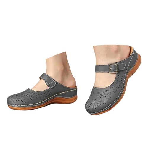 ticticlily Damen Hausschuhe Atmungsaktiv Bequem Pantoletten Rutschfest Gartenschuhe D Grau 38 EU ticticlily Damen Hausschuhe Atmungsaktiv Bequem Pantoletten Rutschfest Gartenschuhe D Grau 38 EU von ticticlily