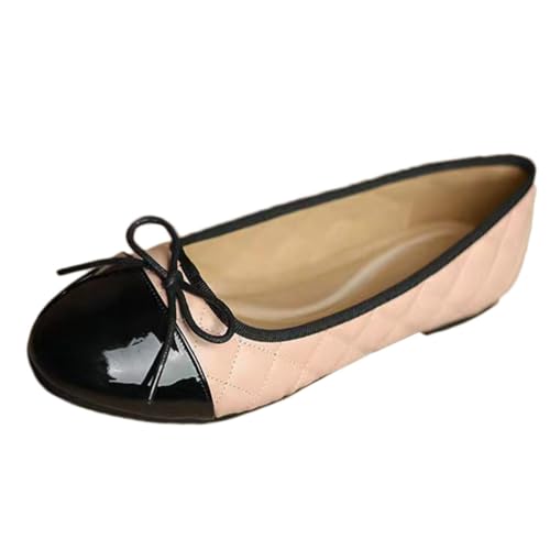 ticticlily Damen Klassische Ballerinas Frauen Flats Elegant Flache Schuhe E2 Rosa 42 EU von ticticlily