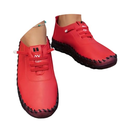 ticticlily Damen Mokassins Casual Loafers Komfort Leder Flache Schnürschuhe Bootsschuhe Bequem rutschfest Flache Fahren Halbschuhe Segelschuhe Slippers A Rot 38 EU ticticlily Damen Mokassins Casual Loafers Komfort Leder Flache Schnürschuhe Bootsschuhe Bequem rutschfest Flache Fahren Halbschuhe Segelschuhe Slippers A Rot 38 EU von ticticlily
