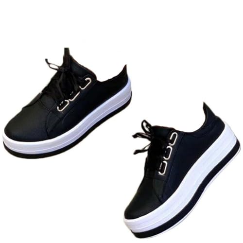 ticticlily Damen Plateau Sneaker mit Keilabsatz Metallic Profilsohle Z Schwarz 41 EU ticticlily Damen Plateau Sneaker mit Keilabsatz Metallic Profilsohle Z Schwarz 41 EU von ticticlily