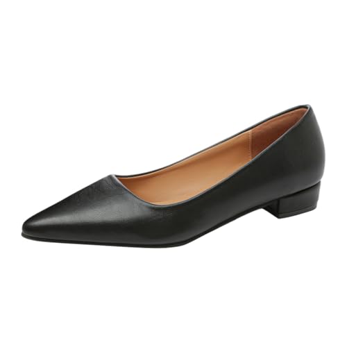 ticticlily Damen Pumps Elegant Absatz Orthopädische Schuhe Slip On Loafer A Schwarz 36 EU von ticticlily