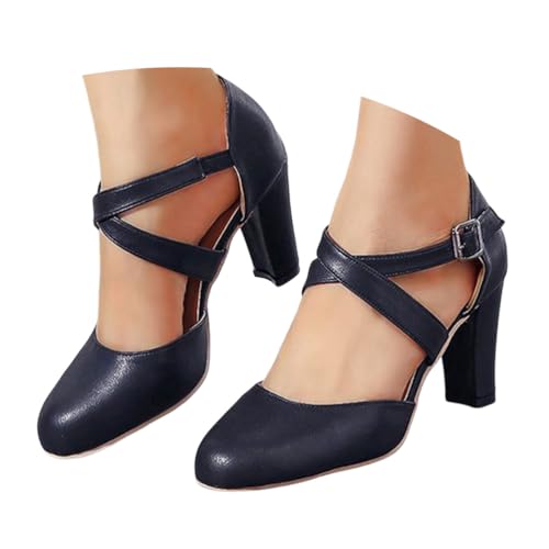 ticticlily Damen Pumps mit Hohem Blockabsatz Riemchen High Heel Elegant Mary Jane Schuhe mit Absatz A Schwarz 41 EU ticticlily Damen Pumps mit Hohem Blockabsatz Riemchen High Heel Elegant Mary Jane Schuhe mit Absatz A Schwarz 41 EU von ticticlily