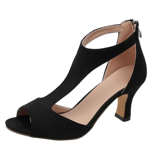 ticticlily Damen Sandaletten Klassische Schuhe mit Strasssteinen Modische Riemchensandalen als High Heels mit Absatz B Schwarz 39 EU ticticlily Damen Sandaletten Klassische Schuhe mit Strasssteinen Modische Riemchensandalen als High Heels mit Absatz B Schwarz 39 EU von ticticlily