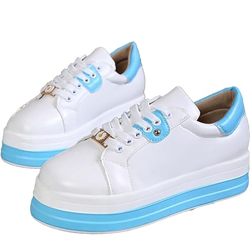 ticticlily Damen Schuhe Freizeitschuhe Plateau Low Top Sneaker Schnürschuhe Flache Absatz Runder Zehe Bequeme Flache Ferse Schuhe Outdoor B Blau 37 EU ticticlily Damen Schuhe Freizeitschuhe Plateau Low Top Sneaker Schnürschuhe Flache Absatz Runder Zehe Bequeme Flache Ferse Schuhe Outdoor B Blau 37 EU von ticticlily