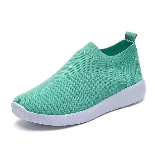 ticticlily Damen Sneaker Atmungsaktive Turnschuhe Bequem Sportschuhe Slip On Jogging Fitness Schuhe Freizeitschuhe A Blau 39 EU von ticticlily