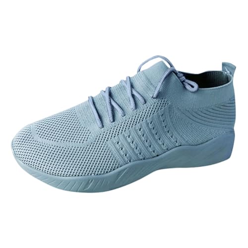 ticticlily Damen Sneakers Einfachheit Freizeit Slip On Sportschuhe Walkingschuhe Leichte Atmungsaktiv Freizeitschuhe Outdoor Bequem Turnschuhe Hellblau 40 EU von ticticlily