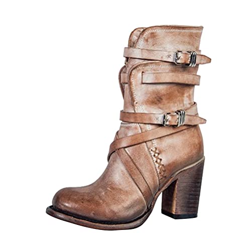ticticlily Damen Stiefel Klassische Stiefeletten Blockabsatz Plateau Winterstiefel Bequem Elegant Wanderschuhe B Khaki 37 EU ticticlily Damen Stiefel Klassische Stiefeletten Blockabsatz Plateau Winterstiefel Bequem Elegant Wanderschuhe B Khaki 37 EU von ticticlily