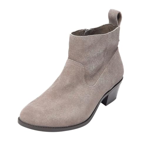 ticticlily Damen Stiefeletten mit Absatz mit Blockabsatz Cowboystiefel Wildleder Chelsea Boots Reissverschluss Western Stiefel A Grau 38 EU ticticlily Damen Stiefeletten mit Absatz mit Blockabsatz Cowboystiefel Wildleder Chelsea Boots Reissverschluss Western Stiefel A Grau 38 EU von ticticlily
