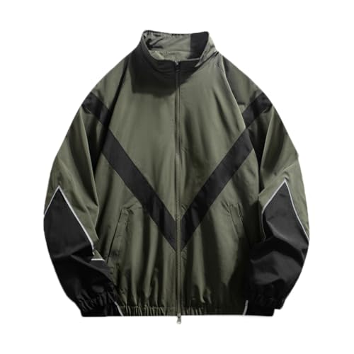 ticticlily Damen Vintage College Jacke Oversize Baseball Varsity Bomberjacke Patchwork Retro Racer Jacke Sweat Jacket G Grün XXL ticticlily Damen Vintage College Jacke Oversize Baseball Varsity Bomberjacke Patchwork Retro Racer Jacke Sweat Jacket G Grün XXL von ticticlily