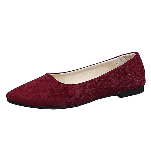 ticticlily Damenschuhe Ballerinas Klassische Ballerinas Damen Elegant A Weinrot 40 von ticticlily