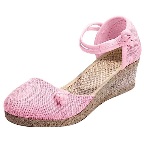 ticticlily Espadrilles Damen Plateau Wedges Sandaletten mit Geschlossene Keilabsatz Sommerschuhe Sommer Pumps Frauen Schuhe C Rosa 38 ticticlily Espadrilles Damen Plateau Wedges Sandaletten mit Geschlossene Keilabsatz Sommerschuhe Sommer Pumps Frauen Schuhe C Rosa 38 von ticticlily