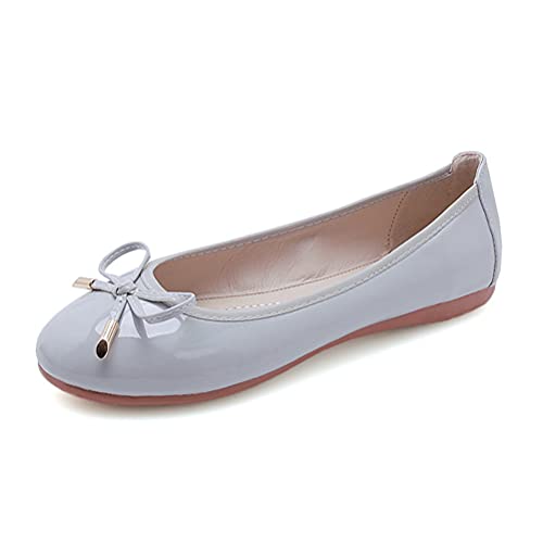 ticticlily Flache Schuhe Damen Klassische Arbeitsschuhe Halbschuhe Slippers Erbsenschuhe B Grau 40 EU von ticticlily