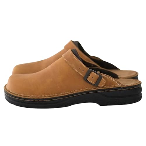 ticticlily Gartenschuhe Herren Mules Slippers Clogs Comfortable Pantoletten Schuhe Breite Füße A Khaki 45 EU von ticticlily