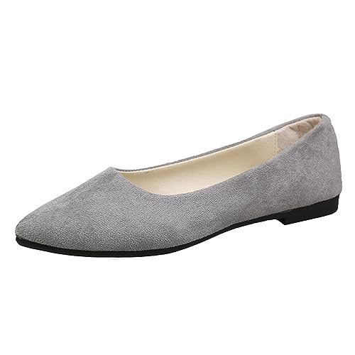 ticticlily Loafer Damen Ballerina Bequeme Slip Ons Flach A Grau 40 von ticticlily