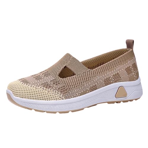 ticticlily Orthopädische Schuhe Damen Sommerschuhe Walkingschuhe Bequem Sneaker Outdoor A Kaffee 41 EU von ticticlily