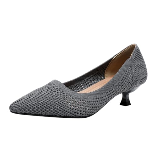 ticticlily Pumps Damen Gestrickte High Heels Sommer Bequem Kitten Heel Spitze Zehen Niedriger Absatz Slip On Schuhe für Büro Hochzeiten und Partys C Grau 41 EU ticticlily Pumps Damen Gestrickte High Heels Sommer Bequem Kitten Heel Spitze Zehen Niedriger Absatz Slip On Schuhe für Büro Hochzeiten und Partys C Grau 41 EU von ticticlily