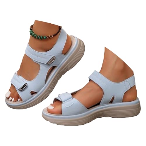 ticticlily Sandalen Damen Breite Füße Orthopädische Bequeme Sandaletten mit Weiches Fußbett Sommer Leichte Rutschfest Sandals A Hellblau 39 EU ticticlily Sandalen Damen Breite Füße Orthopädische Bequeme Sandaletten mit Weiches Fußbett Sommer Leichte Rutschfest Sandals A Hellblau 39 EU von ticticlily