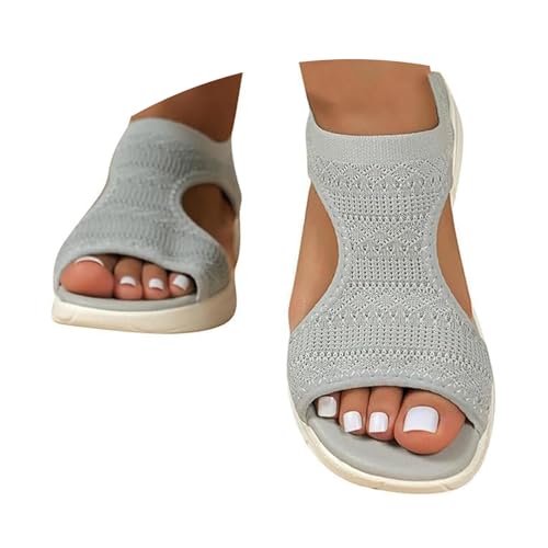 ticticlily Sandalen Damen Sommer Breite Füße Orthopädische Schuhe Bequeme Flach Mesh Sandaletten A Grau 37 EU ticticlily Sandalen Damen Sommer Breite Füße Orthopädische Schuhe Bequeme Flach Mesh Sandaletten A Grau 37 EU von ticticlily