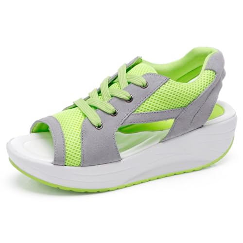 ticticlily Sandalen Damen Sommer Keilabsatz Sandalen Schuhe Freizeit Gemütlich Plateau Sport Sandalette Strandschuhe Wanderschuhe A Grün 38 EU ticticlily Sandalen Damen Sommer Keilabsatz Sandalen Schuhe Freizeit Gemütlich Plateau Sport Sandalette Strandschuhe Wanderschuhe A Grün 38 EU von ticticlily