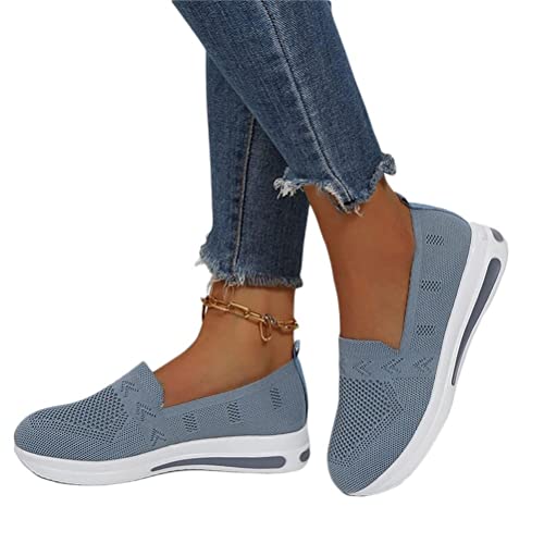 ticticlily Slip On Sneakers Damen Turnschuhe Sportschuhe Fitness Freizeitschuhe Atmungsaktiv Leichtgewichts Joggingschuhe Bequem Laufschuhe Outdoor Walkingschuhe B Grau 40 EU von ticticlily