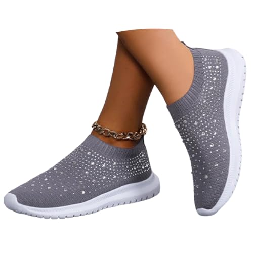 ticticlily Slip on Sneakers Damen Glitzer Schuhe Mesh Leichte Stoffschuhe Memory Foam Schlupfschuhe Laufschuhe Orthopädische Atmungsaktiv Elegant Gym Turnschuhe Sportschuhe A Grau 37 EU ticticlily Slip on Sneakers Damen Glitzer Schuhe Mesh Leichte Stoffschuhe Memory Foam Schlupfschuhe Laufschuhe Orthopädische Atmungsaktiv Elegant Gym Turnschuhe Sportschuhe A Grau 37 EU von ticticlily