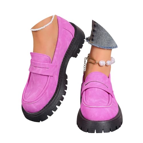 ticticlily Slipper Damen Elegant Blockabsatz Mokassins Loafer C Violett 40 EU ticticlily Slipper Damen Elegant Blockabsatz Mokassins Loafer C Violett 40 EU von ticticlily