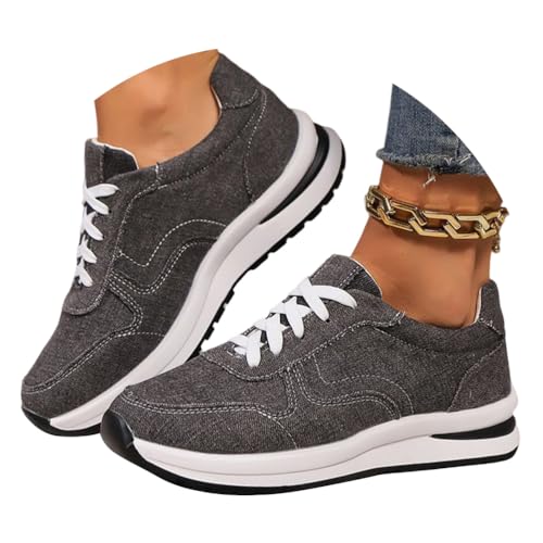 ticticlily Sneaker Damen Flach Turnschuhe Bequeme Schlupfschuhe Atmungsaktiv Wanderschuhe Leichte Freizeit Schuhe A Schwarz 37 EU von ticticlily