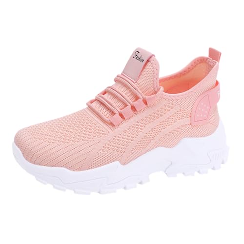 ticticlily Sneaker Damen Orthopädische Wanderschuhe Atmungsaktive Schnüre Turnschuhe Laufschuhe Straßenlaufschuhe Outdoor Fitness A Rosa 42 EU von ticticlily