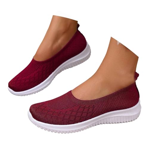 ticticlily Sneaker Damen Slip On Walking Schuhe Leichte Atmungsaktiv Sportschuhe Turnschuhe Bequem Sommerschuhe A Rot 36 EU ticticlily Sneaker Damen Slip On Walking Schuhe Leichte Atmungsaktiv Sportschuhe Turnschuhe Bequem Sommerschuhe A Rot 36 EU von ticticlily