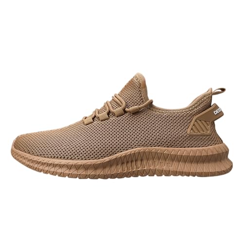 ticticlily Sneaker Herren Laufschuhe Turnschuhe Sportschuhe Outdoor Fitness Gym Mesh Atmungsaktiv Straßenlaufschuhe A Khaki 41 EU von ticticlily